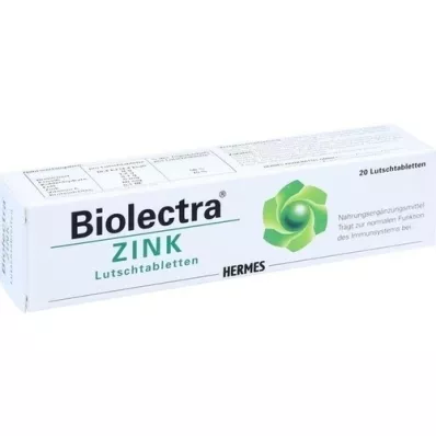 BIOLECTRA Pastillas de zinc, 20 piezas