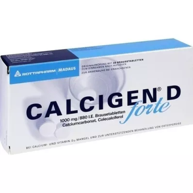 CALCIGEN D Forte 1000 mg/880 UI comprimidos efervescentes, 40 uds CALCIGEN D Forte 1000 mg/880 UI comprimidos efervescentes, 40 uds