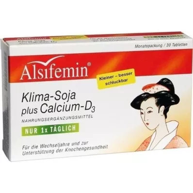 ALSIFEMIN Klima-Soja más tabletas de calcio D3, 30 piezas