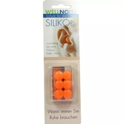 WELLNOISE Tapones para los oídos naranja blister, 3X2 uds