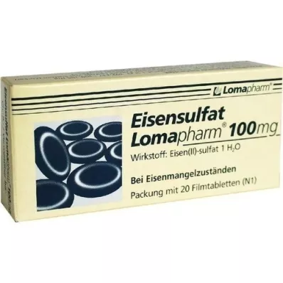 EISENSULFAT Lomapharm 100 mg comprimidos recubiertos con película, 20 piezas