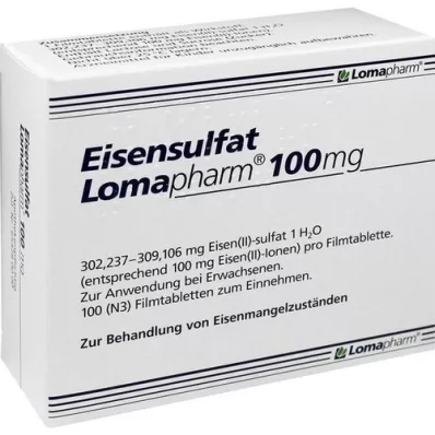 EISENSULFAT Lomapharm 100 mg comprimidos recubiertos con película, 100 st