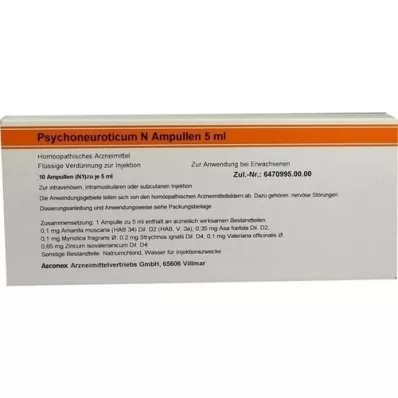 PSYCHONEUROTICUM N ampollas, 10X5 ml