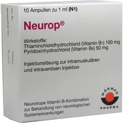 NEUROP Solución inyectable en ampollas, 10X1 ml