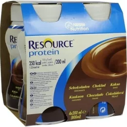 RESOURCE Chocolate proteico nueva receta líquida, 4X200 ml