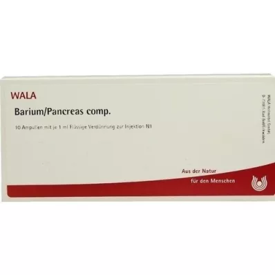 BARIUM/PANCREAS comp. ampollas, 10X1 ml