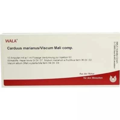 CARDUUS MARIANUS/VISCUM ampollas mali comp., 10X1 ml