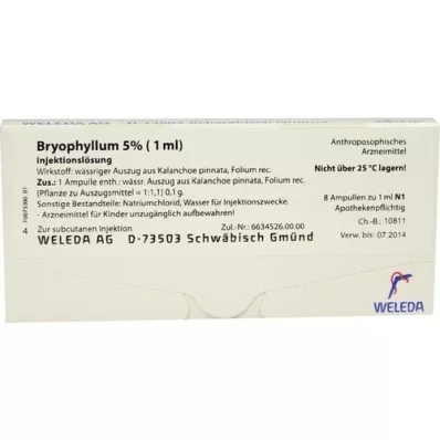 BRYOPHYLLUM Solución inyectable al 5%, 1 ml, 8X1 ml