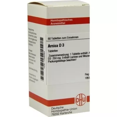 ARNICA D 3 tabletas, 80 piezas ARNICA D 3 tabletas, 80 piezas