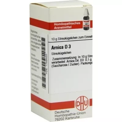 ARNICA D 3 glóbulos, 10 g