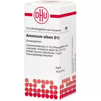 ARSENICUM ALBUM D 12 glóbulos, 10 g