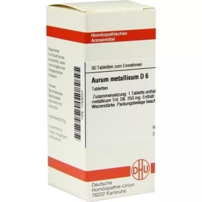 AURUM METALLICUM D 6 tabletas, 80 piezas AURUM METALLICUM D 6 tabletas, 80 piezas