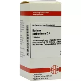 BARIUM CARBONICUM D 4 tabletas, 80 piezas