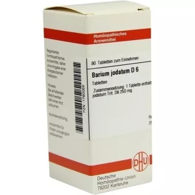 BARIUM JODATUM D 6 tabletas, 80 piezas