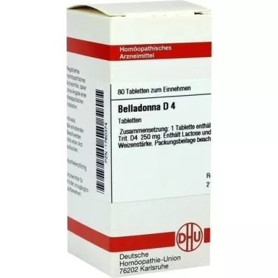 BELLADONNA D 4 tabletas, 80 piezas