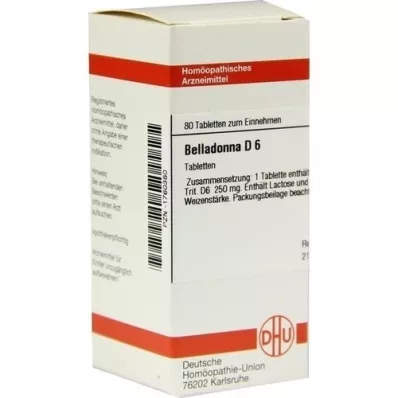 BELLADONNA D 6 tabletas, 80 piezas