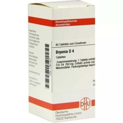 BRYONIA D 4 tabletas, 80 piezas