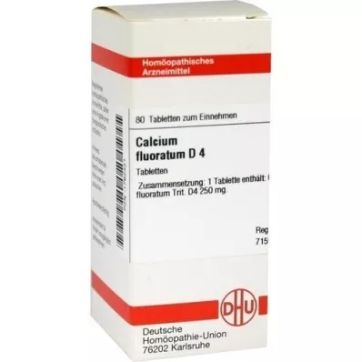 CALCIUM FLUORATUM D 4 tabletas, 80 piezas