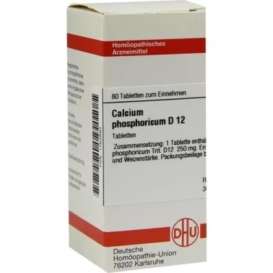 CALCIUM PHOSPHORICUM D 12 tabletas, 80 piezas