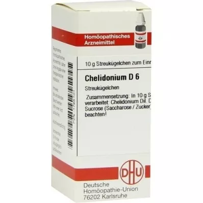 CHELIDONIUM D 6 glóbulos, 10 g