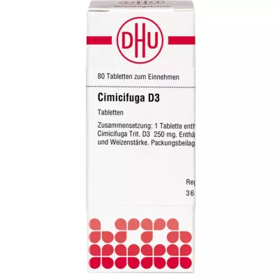 CIMICIFUGA D 3 tabletas, 80 piezas CIMICIFUGA D 3 tabletas, 80 piezas