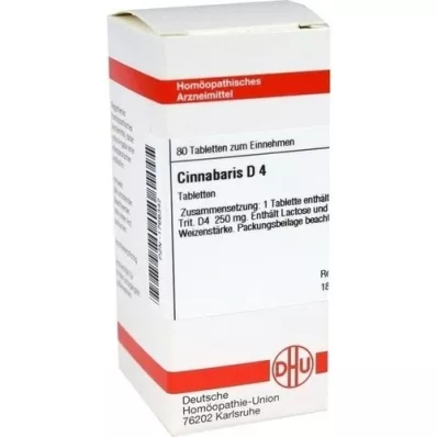 CINNABARIS D 4 tabletas, 80 piezas