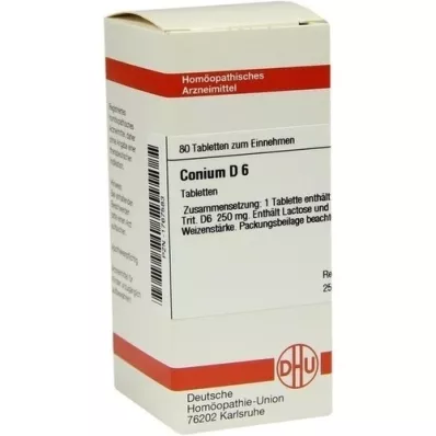 CONIUM D 6 tabletas, 80 piezas