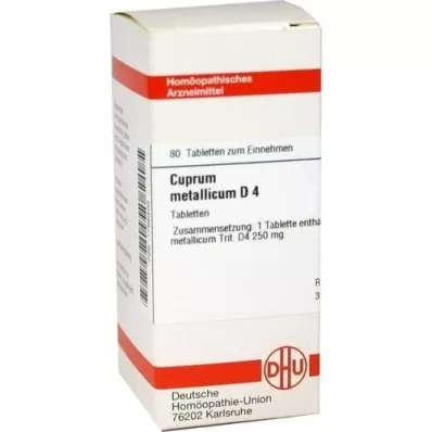 CUPRUM METALLICUM D 4 tabletas, 80 piezas