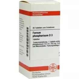 FERRUM PHOSPHORICUM D 3 tabletas, 80 piezas