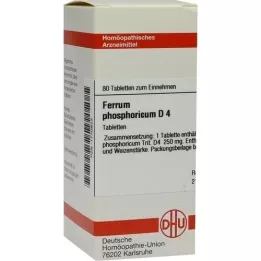 FERRUM PHOSPHORICUM D 4 tabletas, 80 piezas