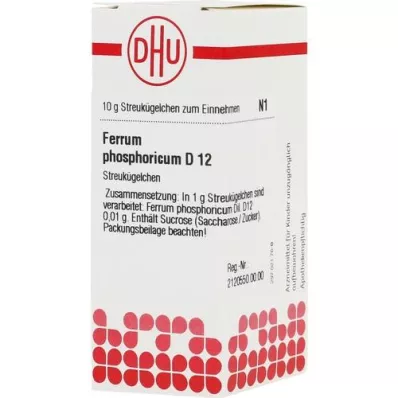 FERRUM PHOSPHORICUM D 12 glóbulos, 10 g