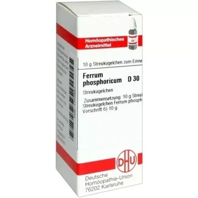 FERRUM PHOSPHORICUM D 30 glóbulos, 10 g