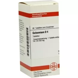 GELSEMIUM D 4 tabletas, 80 piezas