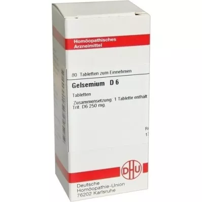 GELSEMIUM D 6 tabletas, 80 piezas GELSEMIUM D 6 tabletas, 80 piezas