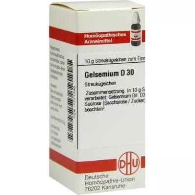 GELSEMIUM D 30 glóbulos, 10 g GELSEMIUM D 30 glóbulos, 10 g