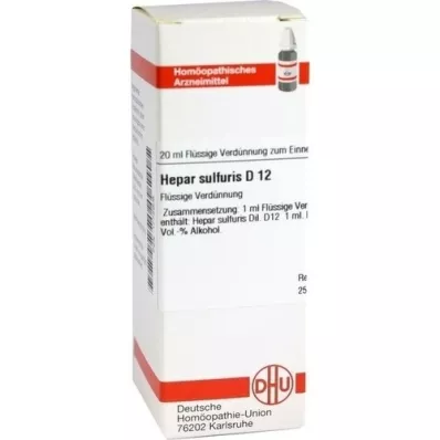 HEPAR SULFURIS Dilución D 12, 20 ml