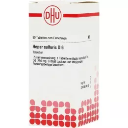 HEPAR SULFURIS D 6 tabletas, 80 piezas