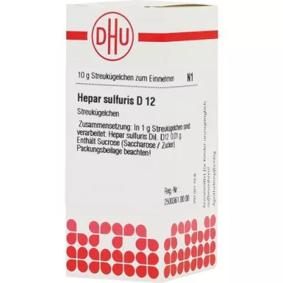 HEPAR SULFURIS D 12 glóbulos, 10 g