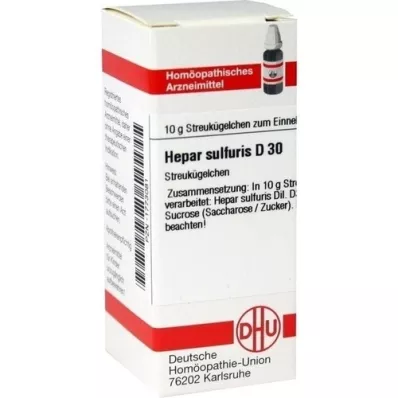 HEPAR SULFURIS D 30 glóbulos, 10 g