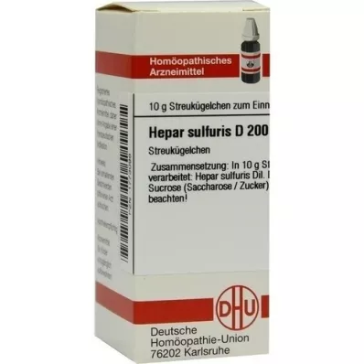 HEPAR SULFURIS D 200 glóbulos, 10 g