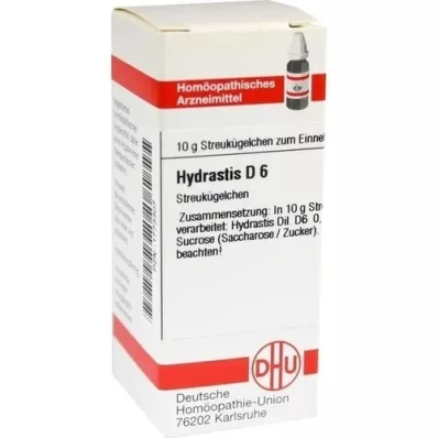 HYDRASTIS D 6 glóbulos, 10 g