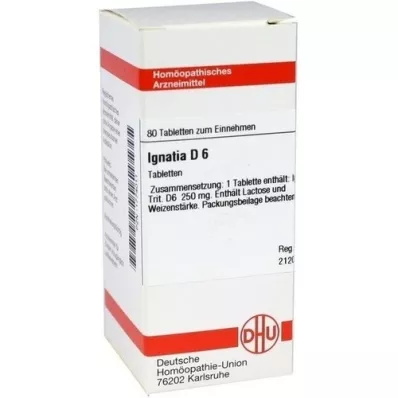 IGNATIA D 6 tabletas, 80 piezas