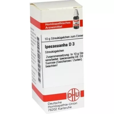 IPECACUANHA D 3 glóbulos, 10 g