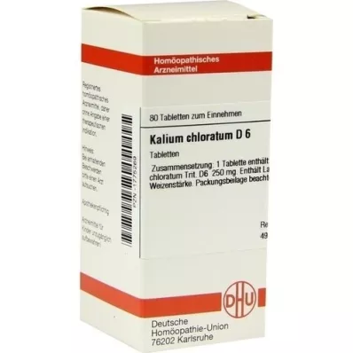 KALIUM CHLORATUM D 6 tabletas, 80 piezas