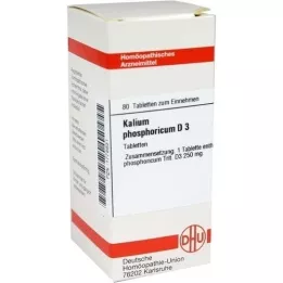 KALIUM PHOSPHORICUM D 3 tabletas, 80 piezas