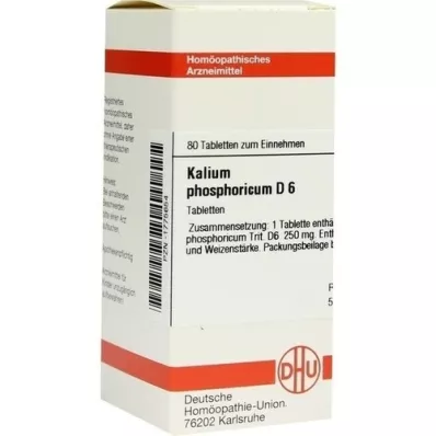 KALIUM PHOSPHORICUM D 6 tabletas, 80 piezas