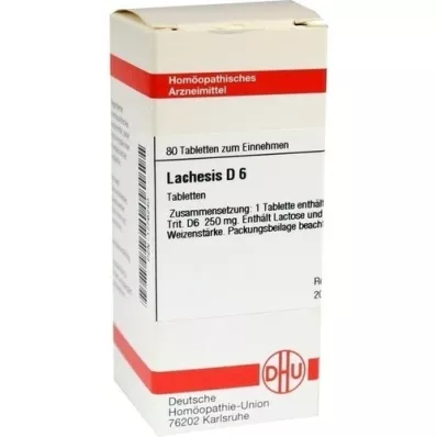 LACHESIS D 6 tabletas, 80 piezas
