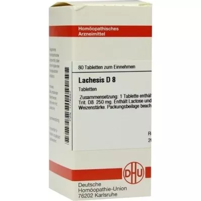 LACHESIS D 8 tabletas, 80 piezas