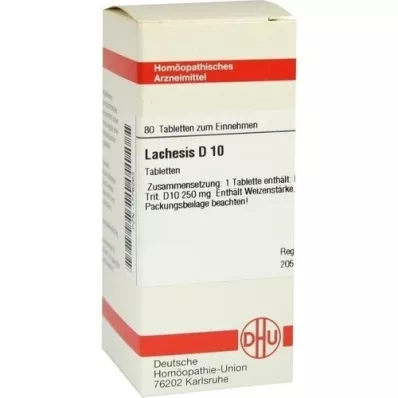 LACHESIS D 10 tabletas, 80 piezas