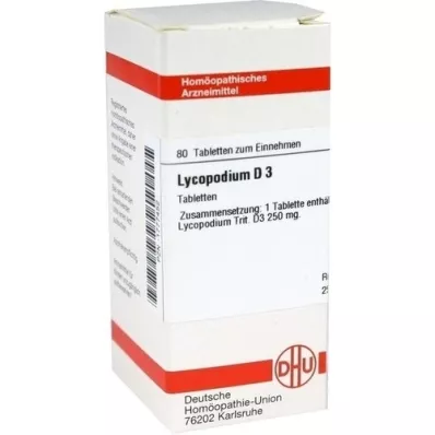 LYCOPODIUM D 3 tabletas, 80 piezas LYCOPODIUM D 3 tabletas, 80 piezas